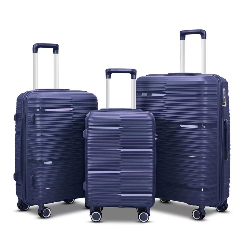 Carry On Material de equipaje de PP conjunto multicolor a prueba de golpes para exteriores