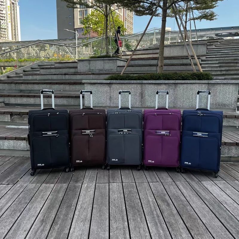 Tejido práctico maleta de 4 ruedas 20 24 28 pulgadas multicolor ligero