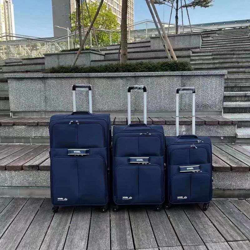 Tejido práctico maleta de 4 ruedas 20 24 28 pulgadas multicolor ligero