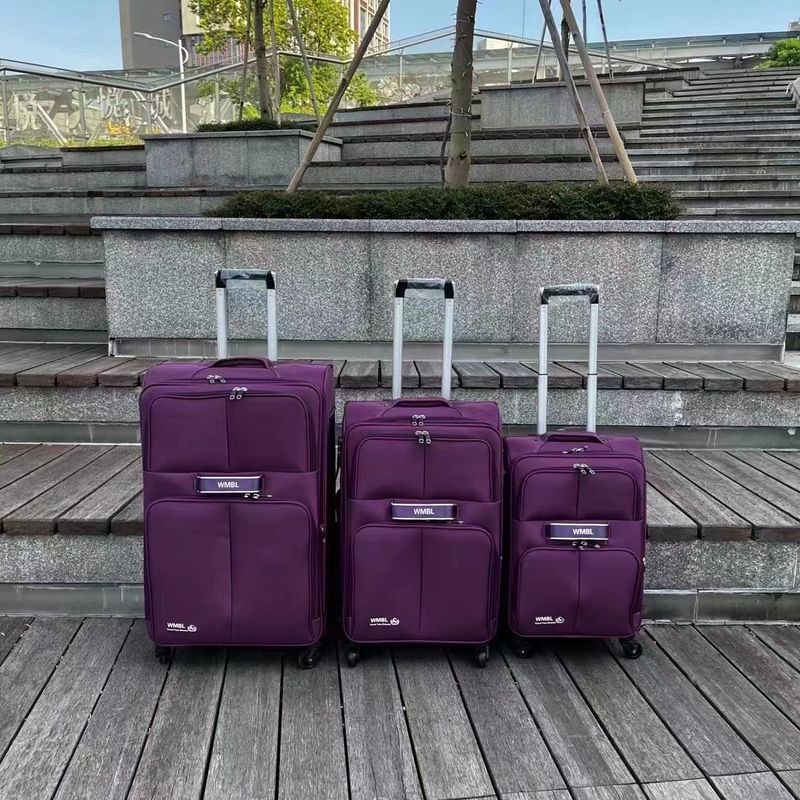 Tejido práctico maleta de 4 ruedas 20 24 28 pulgadas multicolor ligero