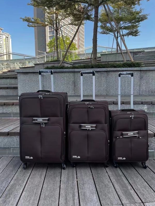 Tejido práctico maleta de 4 ruedas 20 24 28 pulgadas multicolor ligero