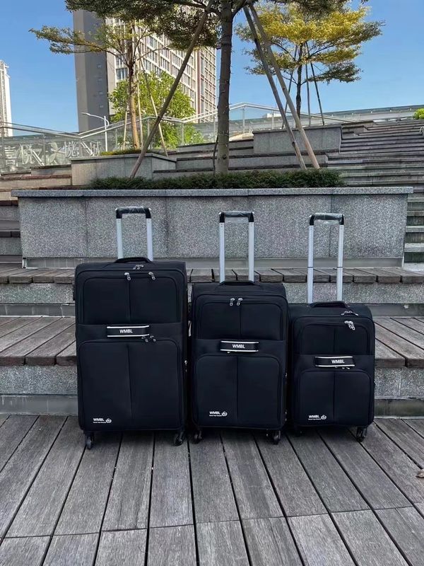 Tejido práctico maleta de 4 ruedas 20 24 28 pulgadas multicolor ligero
