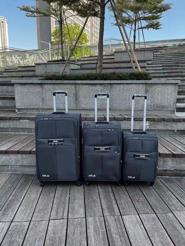 Tejido práctico maleta de 4 ruedas 20 24 28 pulgadas multicolor ligero