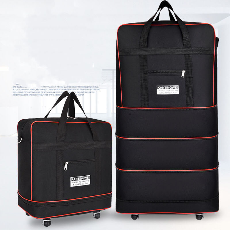 Tejido de oxford equipaje de gran capacidad maletín rodante multicolor práctico