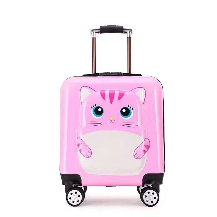 Azul/rosa/rojo/negro niños equipaje de viaje para niños ligero duradero con múltiples compartimientos