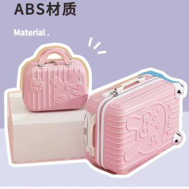 Compañero de viaje elegante: maleta de chicas con maquillaje incorporado para aventuras con estilo