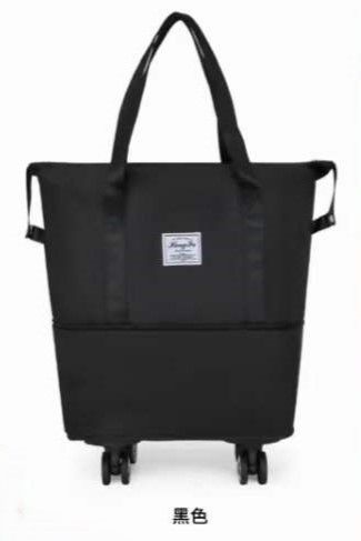 Bolso de viaje de polea multifuncional Bolso portátil de gran capacidad con extensión para viajes de negocios, fitness deportivo