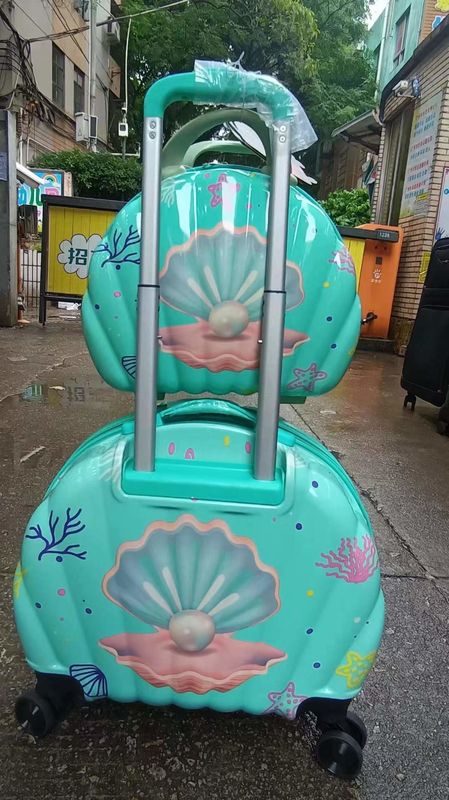 Caja de equipaje para niños Cartoon Shell Caja de carrito para niños Universal Rueda Caja de equipaje universal Bolsa con bolso