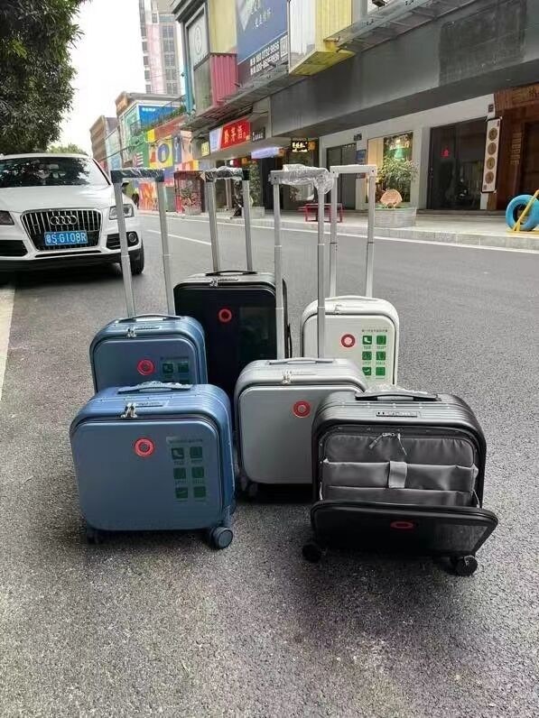 Nuevo diseño equipaje multifuncional con compartimiento abierto delantero caja de viajes de negocios de gran capacidad