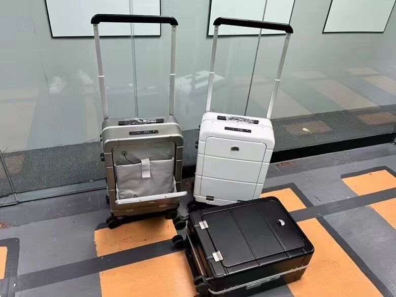 Última moda bolsas de viaje carruaje equipaje personalizado maleta PC maleta de carcasa dura con bolsillo de apertura frontal