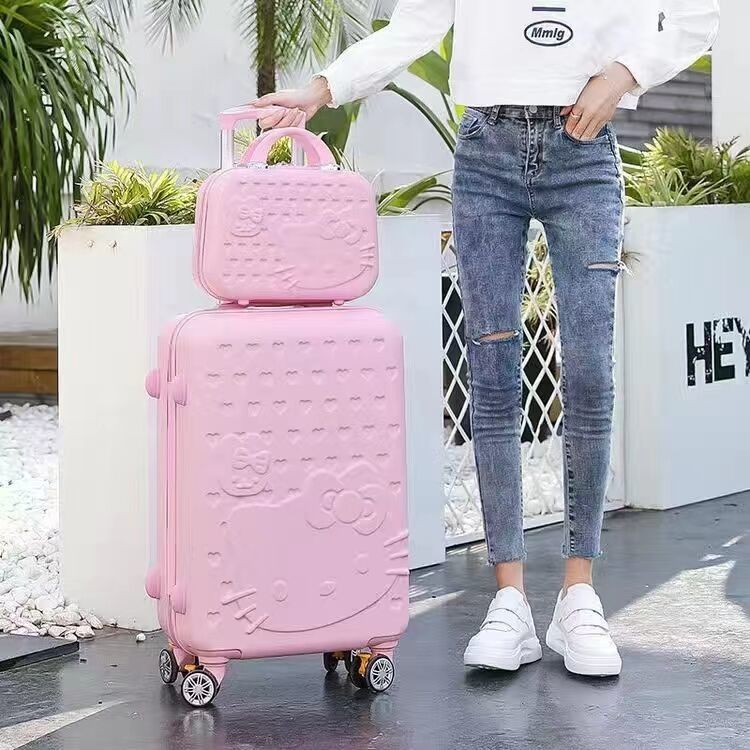 Mayorista ABS personalizado equipaje de paseo Gran precio 4 ruedas bolso de carrito niños equipaje de viaje conjuntos