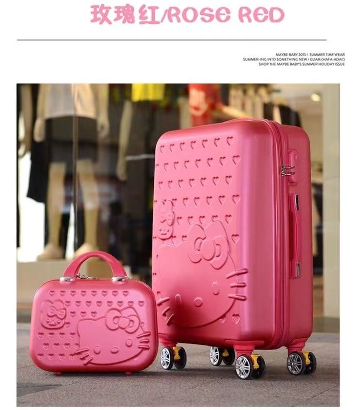 Niños PC Viajes personalizados Tranvía Bolsas de equipaje Maleta Conjuntos de plástico Traje rodanteCasa para niños