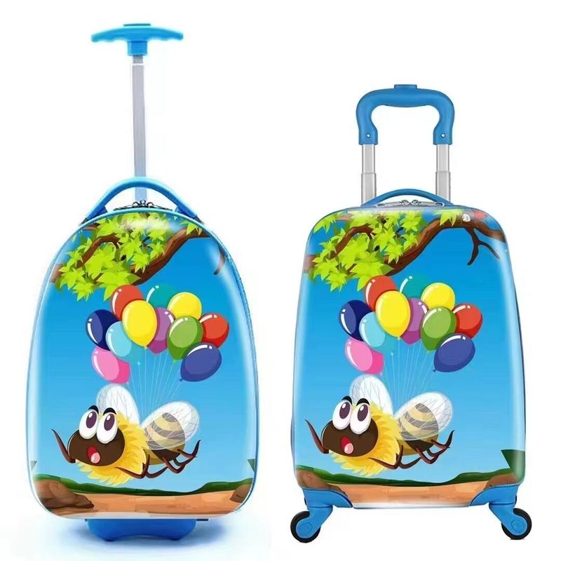 Acepta diseños personalizados 18 pulgadas Abs Kids Trolley Carry on Luggage con mochila para niños