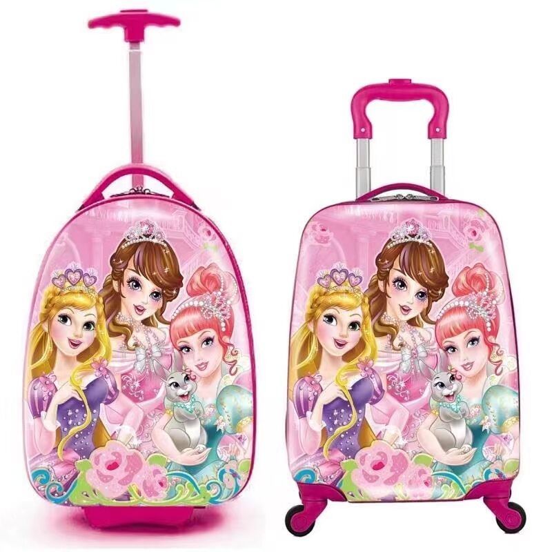 ABS de alta calidad PC 18 pulgadas de viaje equipaje de equipaje bolsas de carrito niños escuela para niños