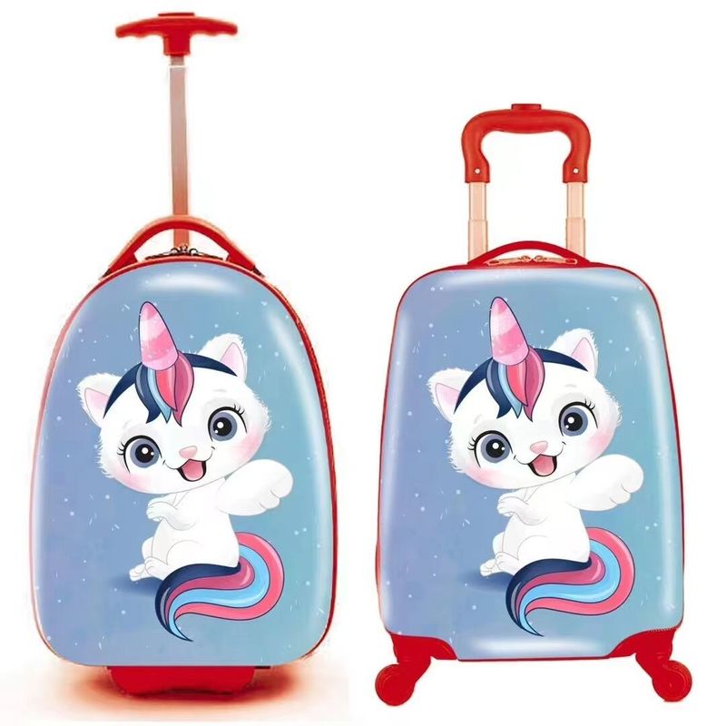 Acepta diseños personalizados 18 pulgadas Abs Kids Trolley Carry on Luggage con mochila para niños