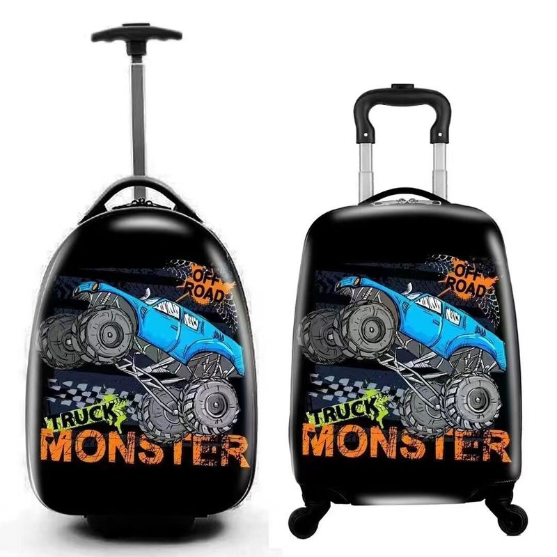 Equipaje para niños de fábrica personalizado de múltiples formas nuevo diseño ABS Impresión de dibujos animados para niños Carry On Trolley maleta maleta para niños
