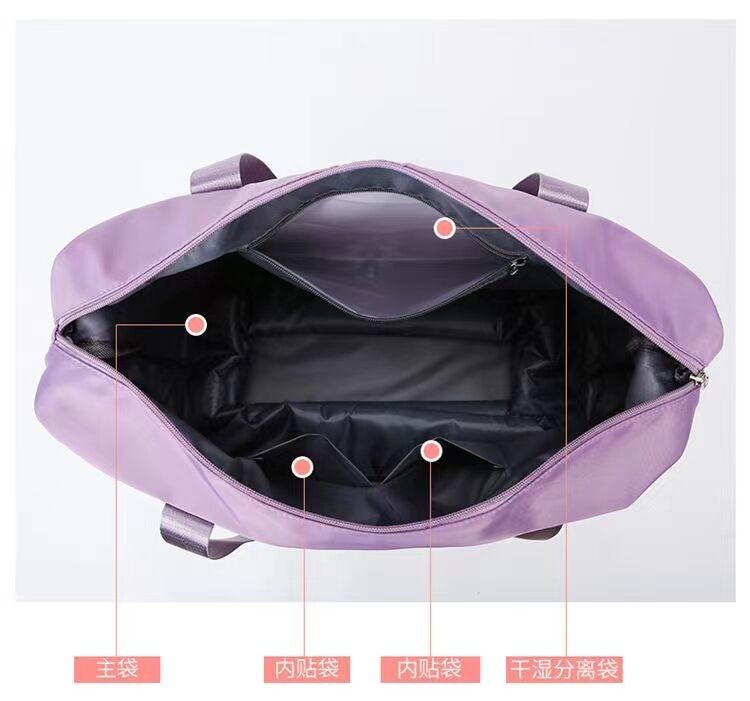 Bolsa de bolsillo de bolsillo plegable expandible impermeable bolsillo seco húmedo organizador de viajes de fin de semana Bolsa de equipaje con ruedas