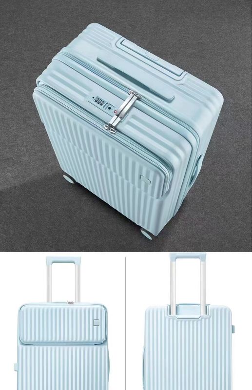20 24 26 pulgadas PC maleta lista de almacén bolsa de aluminio con bolsillo de apertura frontal