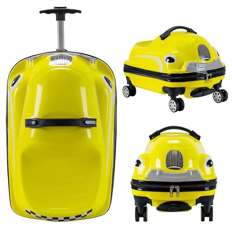 Nuevo ABS PC Niños Viajando Caso Impreso Bolso de Carro Bolso Escolar Niños Juguete Twist Auto Viajar Valija de Viaje Niños