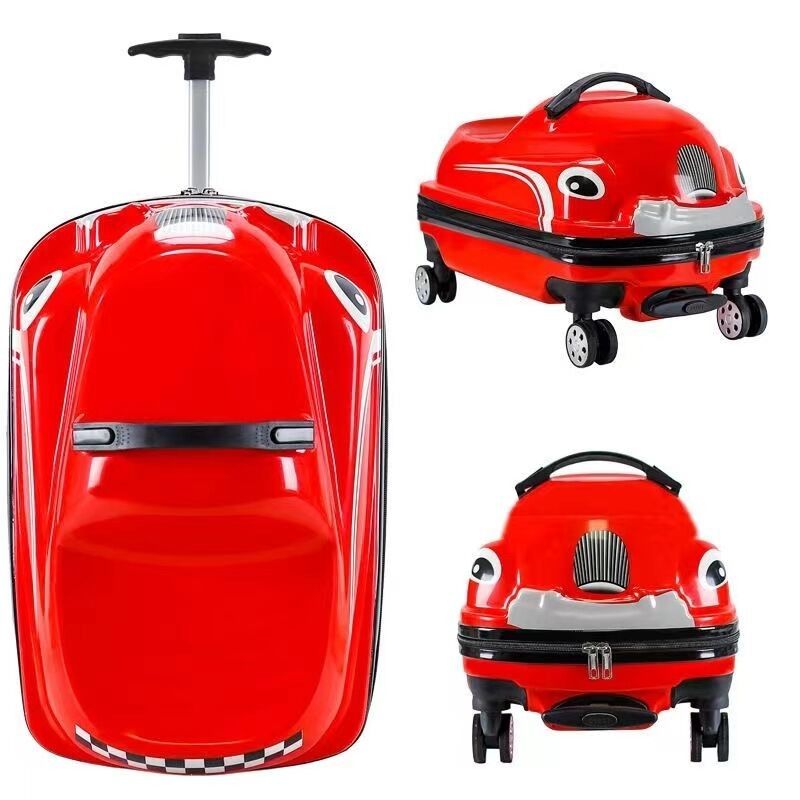 Bolsas de viaje para niños de alta calidad equipaje en forma de automóvil carcasa dura ABS equipaje PC maleta de viaje para niños equipaje de tranvía