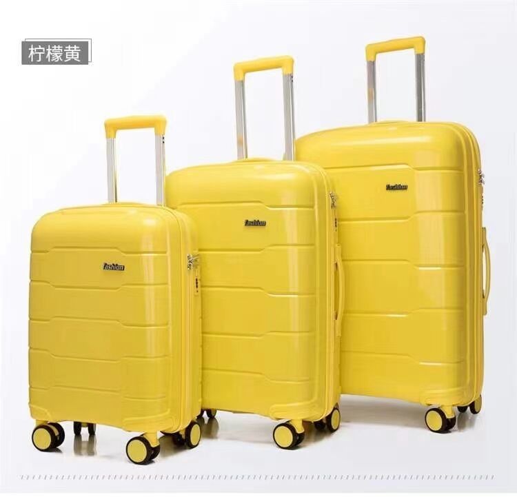 Maleta universal de tres piezas con cremallera con rueda de PP Unisex Trolley Equipaje de viaje