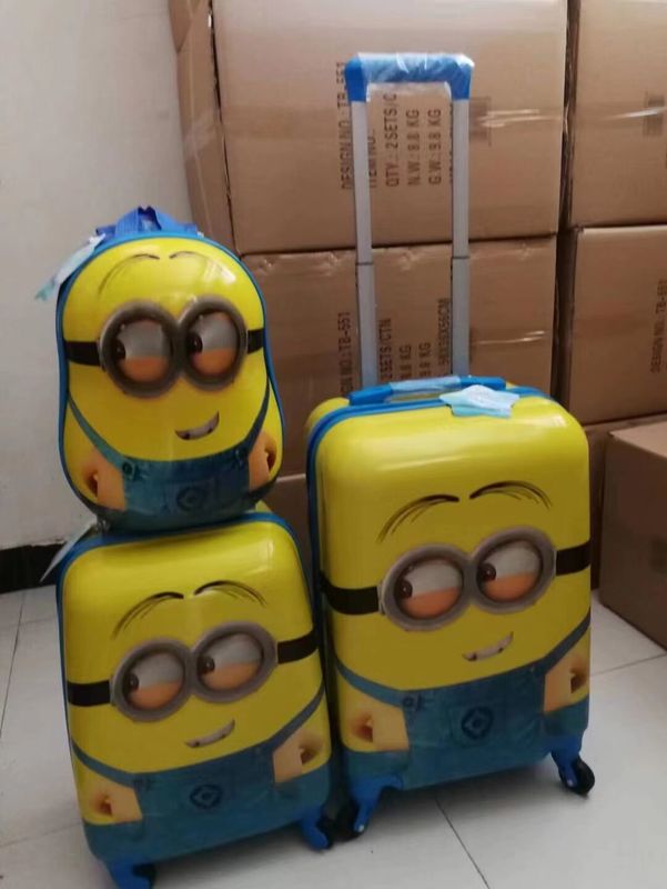 ABS Hard Shell Stock Carry on Kids / Children Trolley Case Maleta Bolso de viaje equipaje de transporte conjunto