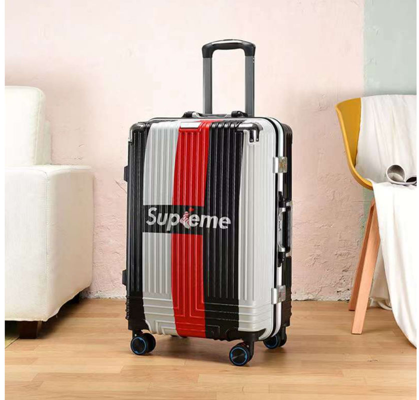 Equipaje personalizado 20/24 pulgadas Caja de carrito para niños Logotipo personalizado Caja de montaje de ruedas universal de moda, caja de código de regalo