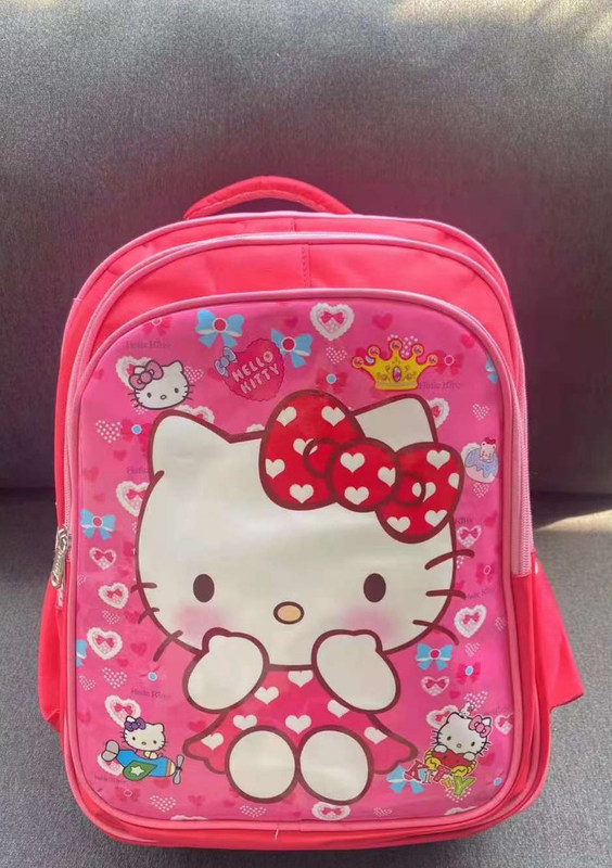AL Kuromi Escuela Primaria 3d Mochila de 3 piezas Set de 1 al 6o grado Mochila de dibujos animados para niños Bolsa de bolsillo