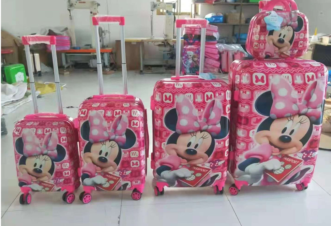 Venta al por mayor New Style Cartoon Niños Niña Princesa Animal Ratón Kt Gato Maleta Rosa Tranvía Bolsas de equipaje