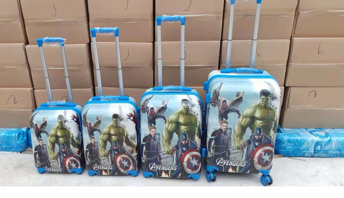 Cartoon anime personalizado Super hombre maleta niños bolso de equipaje rodante niños niño casos de carrito