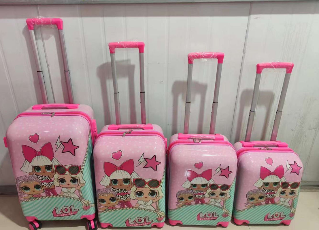 Muñecos de trolley de patinaje inoxidable para niños Cartoon lindo Impresión Universal Rueda de patinaje maletas