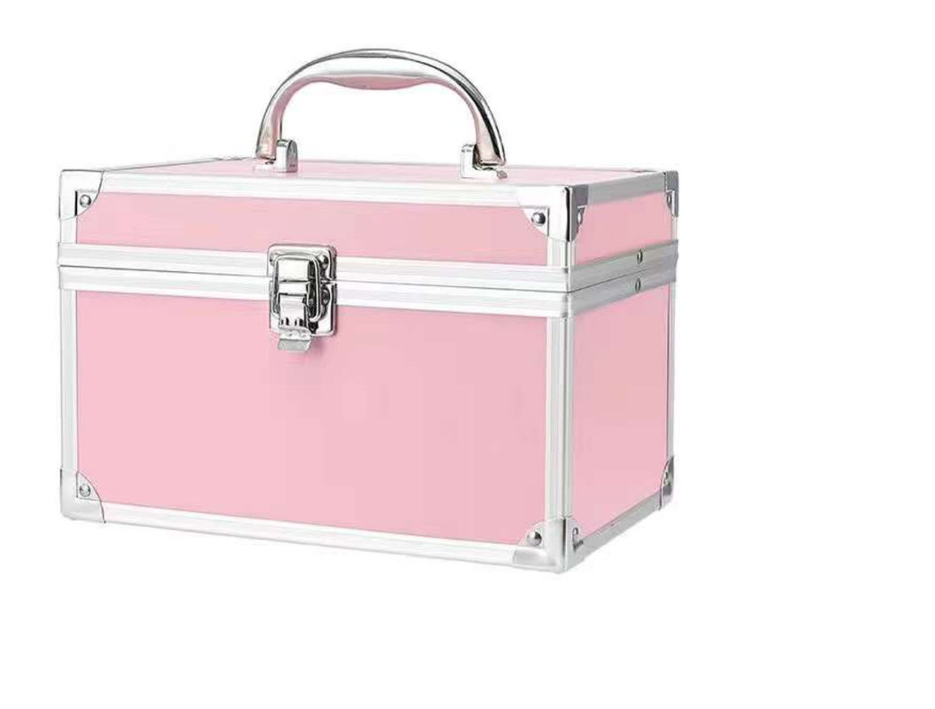 Maquillaje multicolor estuche cosmético fábrica venta directa estuche de aluminio con cerradura