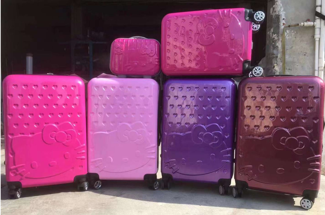 Niños KT Gato dibujos animados Carry on Travel Trolley Maleta Equipaje Para Niños Cajas de maquillaje Toiletería Cosmética Bolsa de lavado