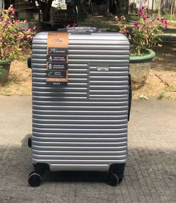Cuadro de aluminio Hardside Roller Zipper Flight Case OEM ODM Etiqueta personalizada Anti-Razón maleta de viaje con 4 Whee