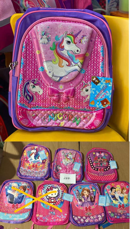 Mochila 3D de Unicornio para Niños 2PC Con Casilla de Lápiz Para Niñas Y Niños Bolso de Libro