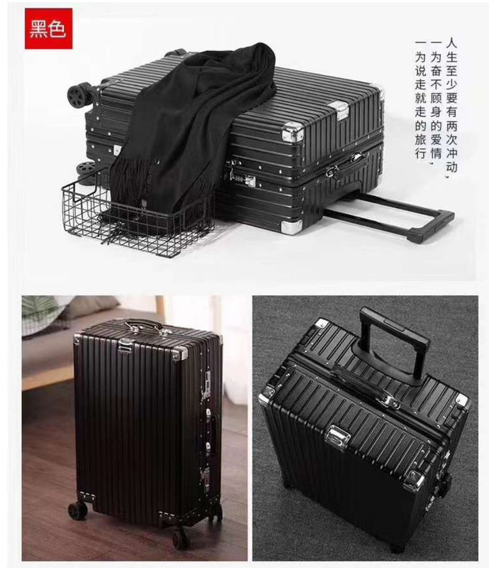 Venta caliente de equipaje conjunto de aluminio marco de equipaje masculino robusto de negocios maleta de viaje de gran capacidad