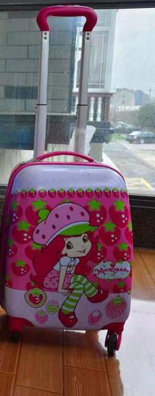 Personalizado 18 pulgadas de dibujos animados universal de ruedas caso de carruaje para el equipaje de los niños, caso de viaje de los niños de moda