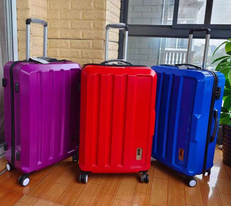 Modo suave personalizado ABS resistente al desgaste PC equipaje de viaje carruaje maleta equipaje de negocios con candado