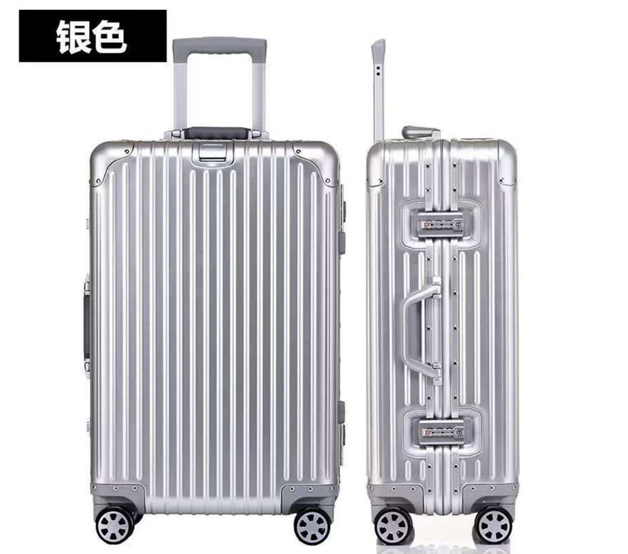 Equipaje de viaje de aluminio Maleta de trolley de aluminio nueva Maleta de aluminio con 4 ruedas giratorias Maleta ligera Maleta de traje Maleta de equipaje