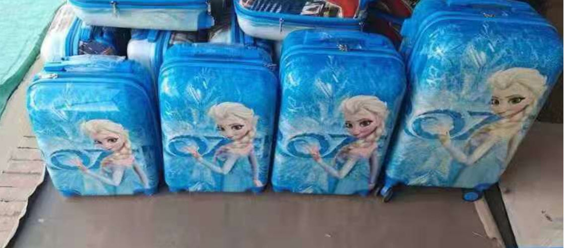 OEM transparente claro diseño personalizado dibujos animados diseño de animales ABS PC maletas de viaje niños maletas equipaje
