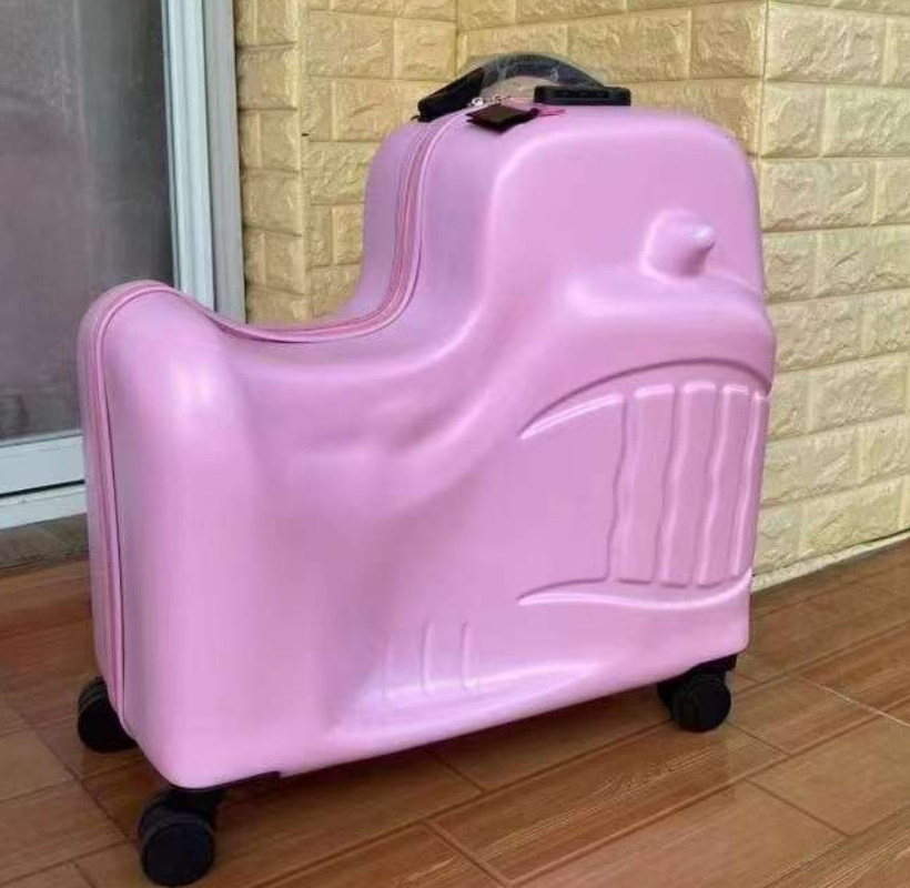 Mujeres con cochecito para niños Bolsa de ciclismo maleta de dibujos animados equipaje 24 pulgadas un cochecito para niños rodante niño pequeño