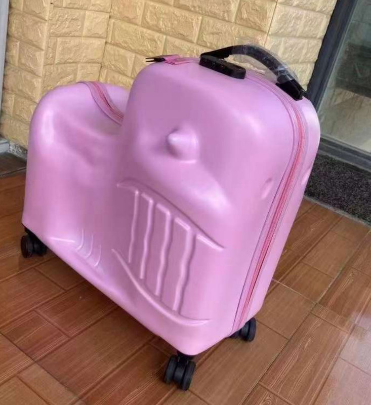 Mujeres con cochecito para niños Bolsa de ciclismo maleta de dibujos animados equipaje 24 pulgadas un cochecito para niños rodante niño pequeño