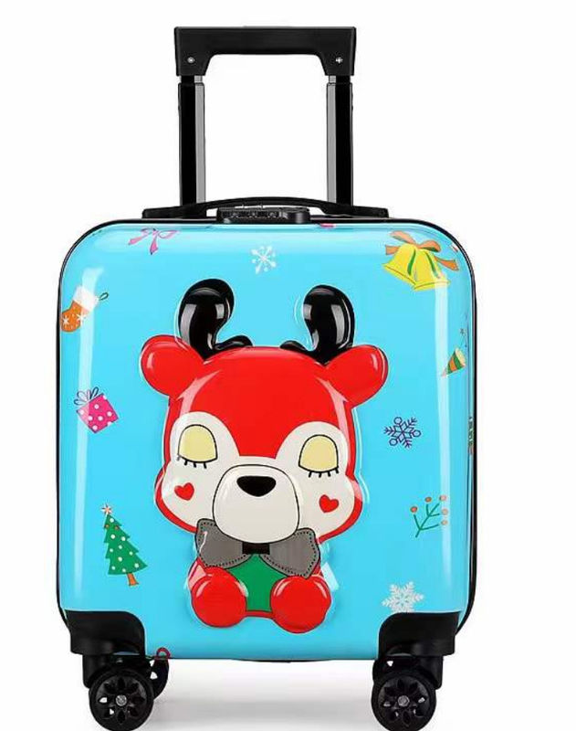 Cartucho de niños de moda equipaje de carrito de la escuela bolsa de 18 pulgadas niños de dibujos animados de carrito maleta para viajar