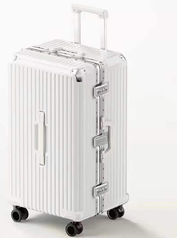 Fabrica de proveedores Multifuncional Cuadro de aluminio Caja de equipaje gancho maletas TSA Cerradura Caja de equipaje con taza de conexión USB