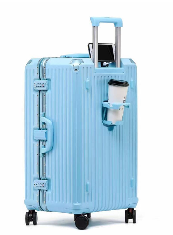 Bolsa de equipaje multifuntcional de 20 pulgadas de aluminio con soporte para tazas