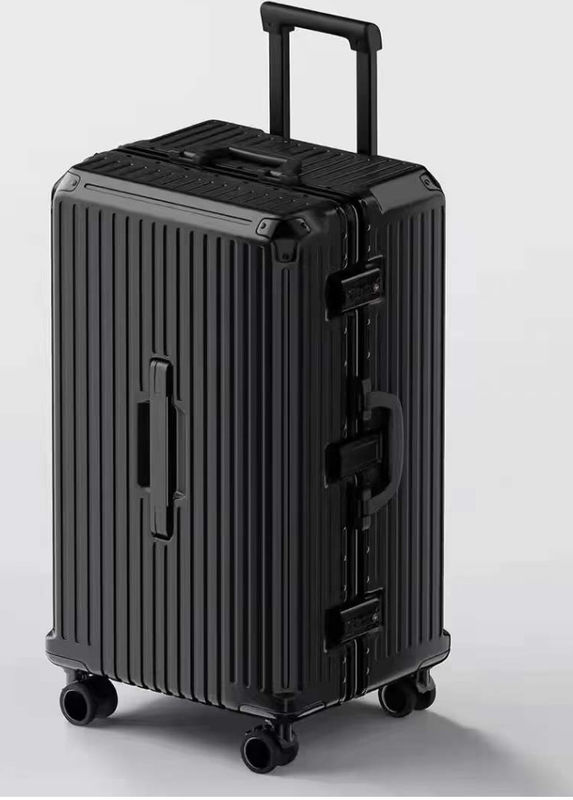Nueva llegada Vintage Multifuncional Abs de aluminio equipaje de lado duro Casión de carruaje equipaje de viaje maleta con portavasos