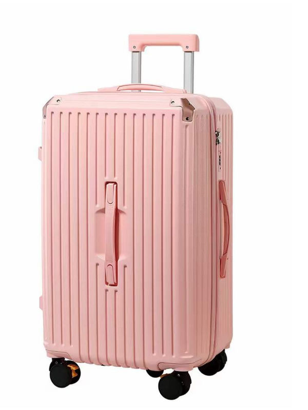 Bolsa de Nueva Diseño equipaje de apertura frontal con portavasos USB de carga uso para viajes maleta de ruedas giratorias