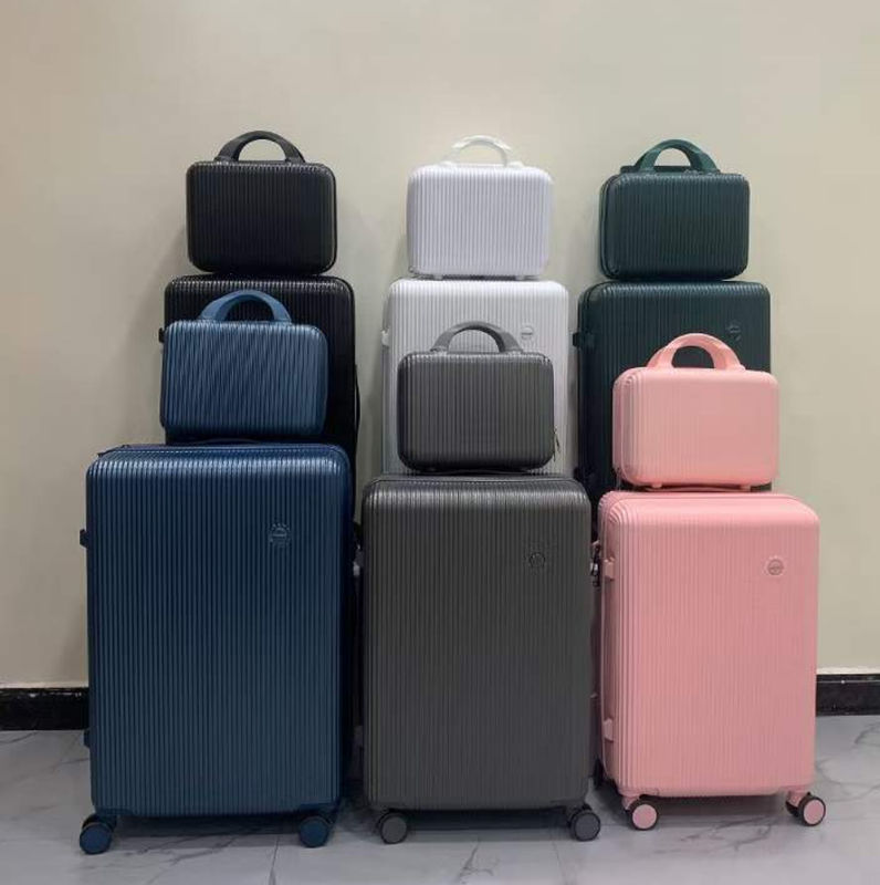 Cuadro de cremallera puerto USB conjunto de equipaje con soporte de taza carruaje de viaje bolsa de alta calidad ABS maleta de equipaje