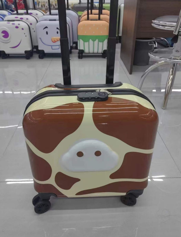 Cartón de dibujos animados personalizados de los niños de la caja del tranvía LOGO 18 pulgadas 3D Animal regalo de la caja de embarque Universal Rueda de los niños maleta equipaje