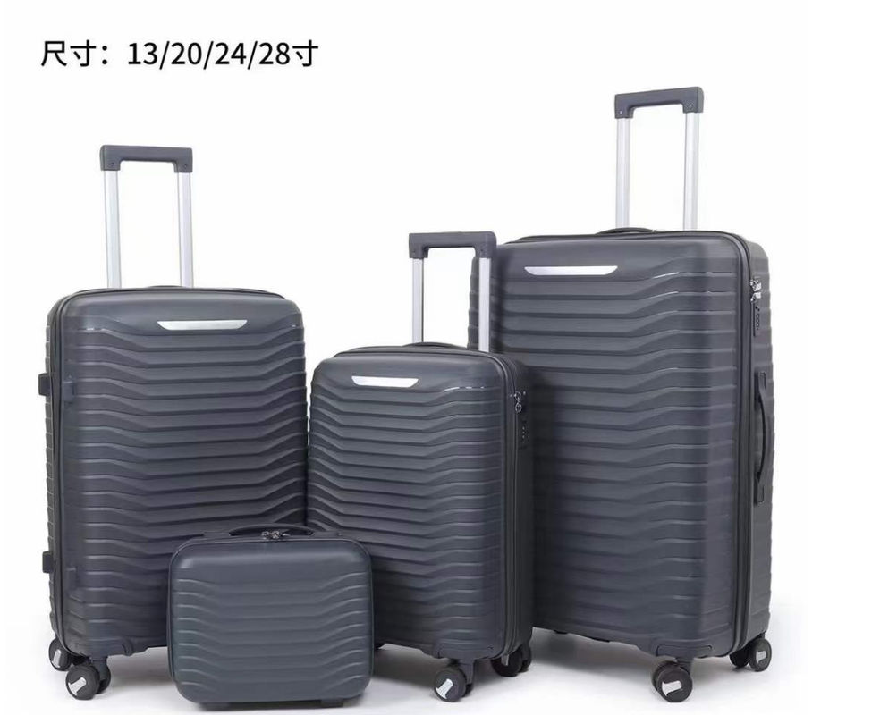 Fábrica mayorista mejor precio ruedas silenciosas unisex 3 piezas conjuntos de equipaje de PP para la venta